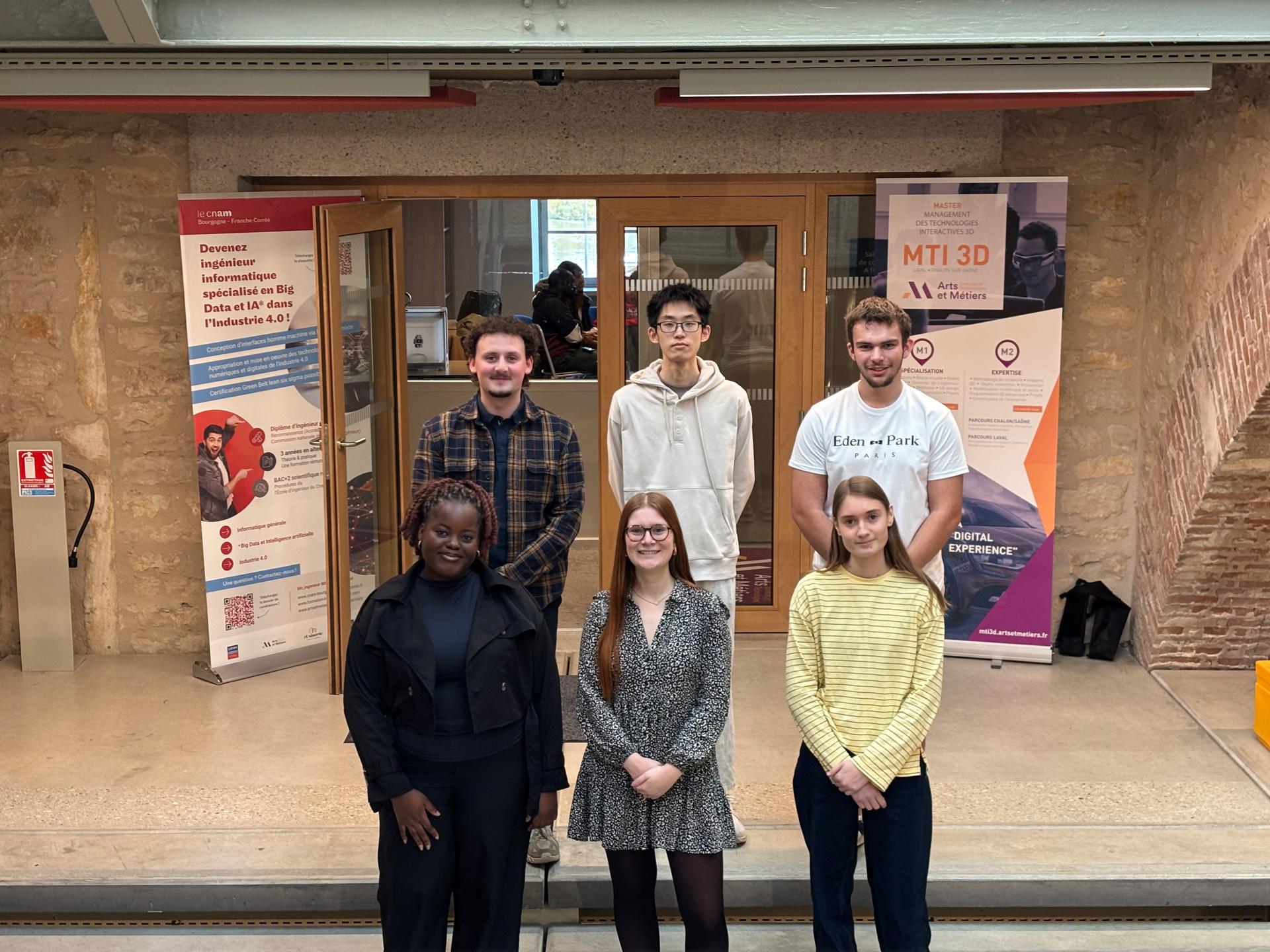 Arnaud Carbonnel et son équipe d'étudiants d'Arts et Métiers, du CNAM BFC et de l’EGC Centre-Est au complet