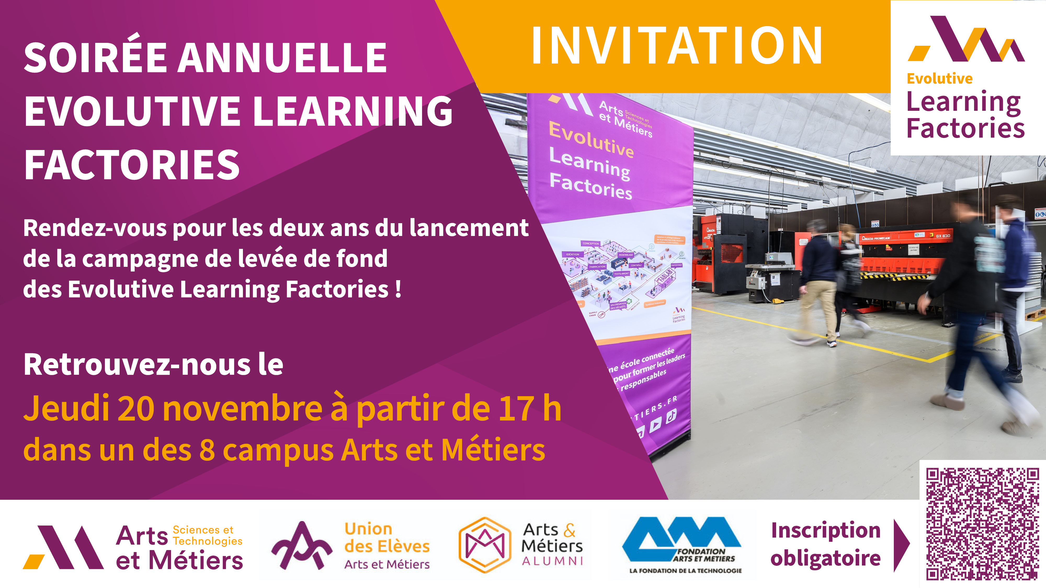 Soirée Annuelle ELF - Evolutive Learning Factories 2025 - Arts et Métiers ENSAM (Invitation)